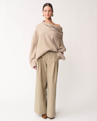 Paola Falling Shoulder Knit Sweater | Benaar La
