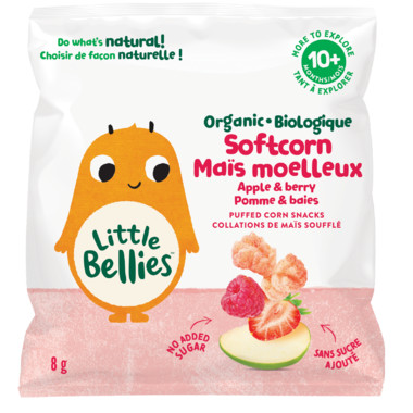 Little Bellies Baby Bellies Organic Berry & Apple Soft Corn Puffs | Well.ca