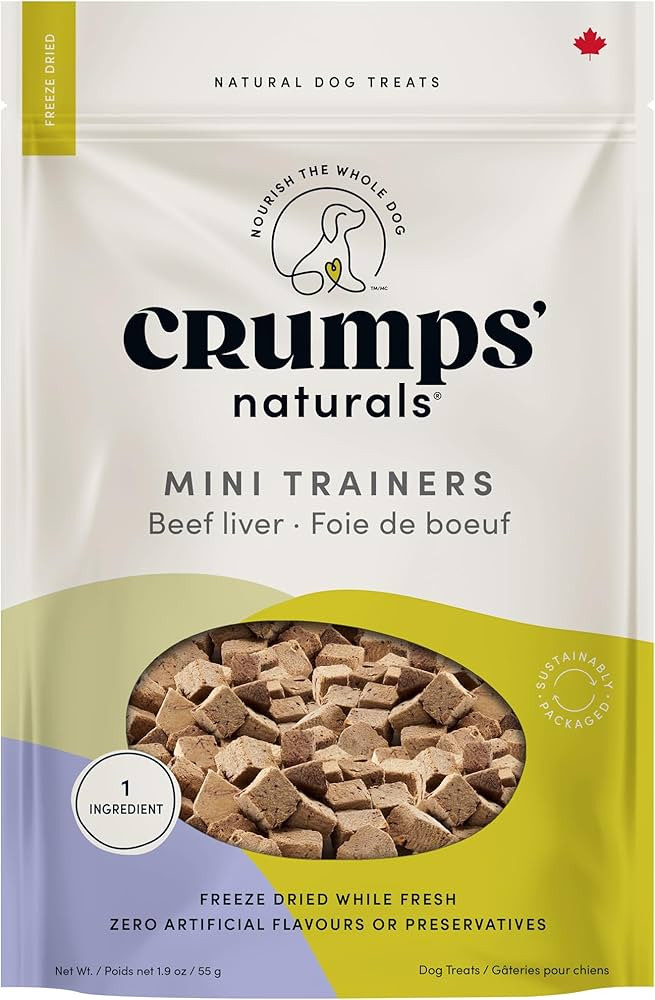 Crumps' Naturals Mini Trainers Freeze Dried Beef Liver (1 Pack),, 1.9OZ/ 55G | Amazon (CA)