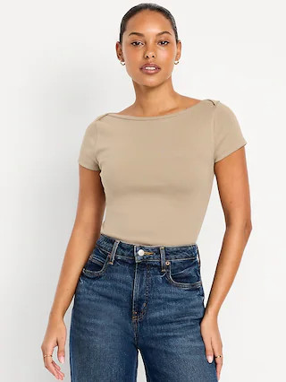 Snug Boatneck T-Shirt | Old Navy (CA)
