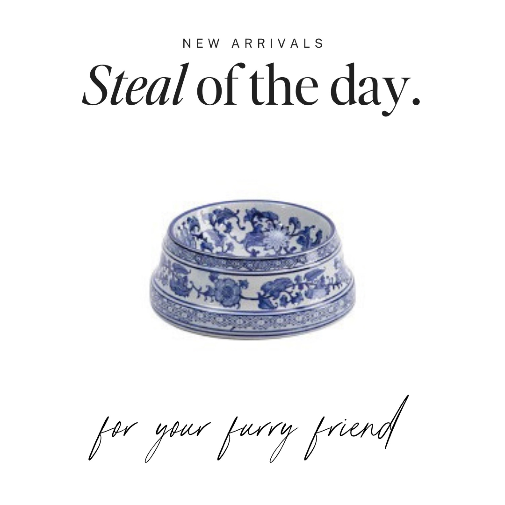 Chinoiserie Pet Bowl

Even kibble can look chic. For the pet that has everything, why make them eat out of a plain stainless bowl when they could have this?

Two of these on a pretty placemat, easy and stylish. And at this price, snag it quick. 

coastal finds, chinoiserie, blue and white, neiman marcus, nordstrom, belk, modern, bold, pop of color, anthro, anthropologie, home goods, marshalls, bloomingdales, serena lily, tabletop, table setting, set the table, summer decor, entertaining inspo, weekend sale, studio mcgee x target new arrivals, coming soon, new collection, spring collection, sale alert, pool decor, tj maxx, pillows, throw pillow, outdoor entertaining, patio inspo, outdoor furniture, coastal grandmother, amazon home, world market, ballard designs, opalhouse, wayfair finds, high end look for less, studio mcgee, target home, boho, modern coastal, grandmillenial, hearth and hand. Pb, pottery barn, crate and barrel, cane furniture, rattan, wicker



#LTKSeasonal #LTKhome #LTKfindsunder50