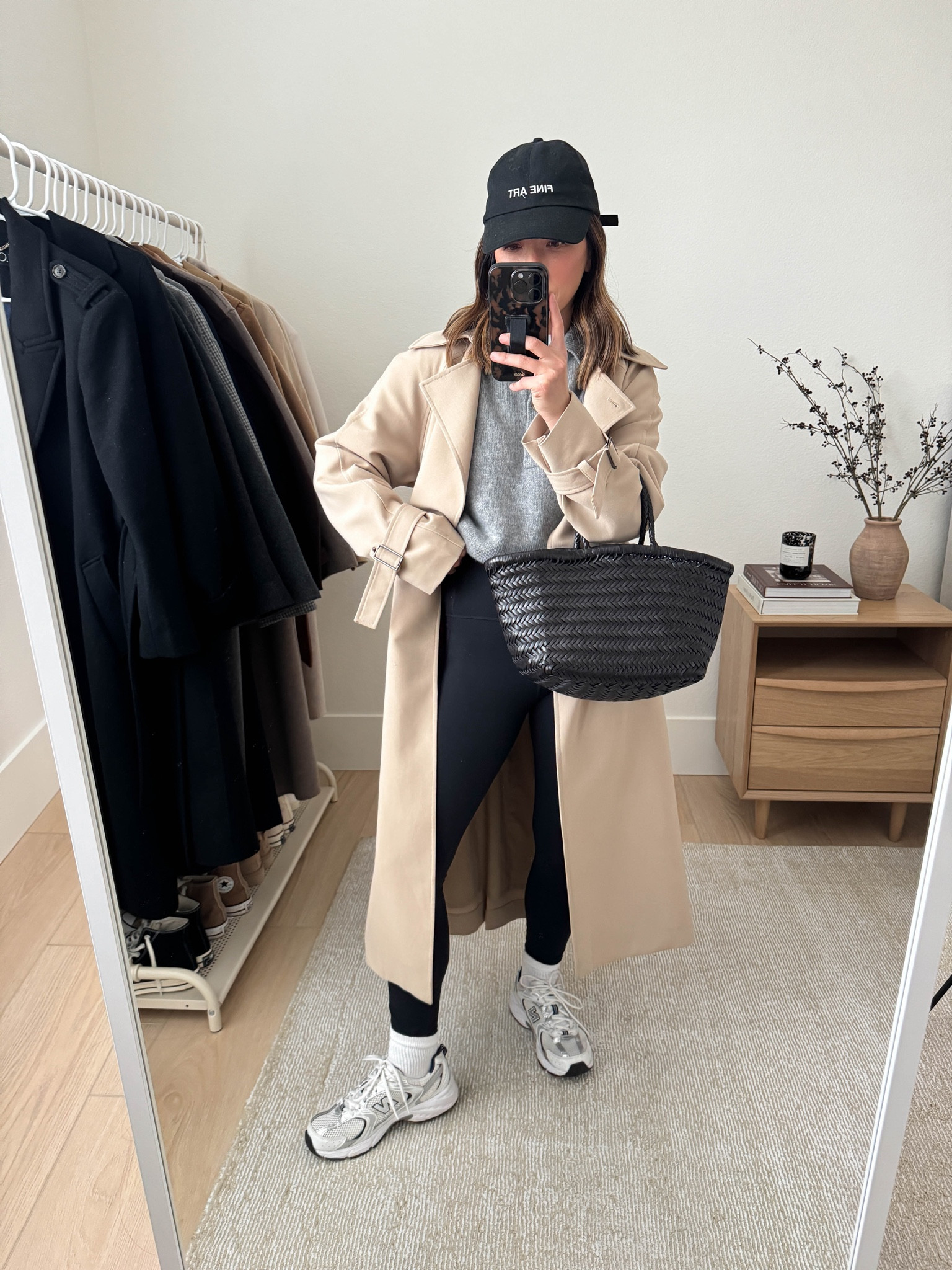 The Oak + Fort trench coat is my favorite trench and has been for a couple years now. It runs oversized, but I love the drape. Size down. 

Oak + Fort Trench xxs
Reformation cashmere sweater xs. Runs oversiZed
Amazon leggings xs
Hanes socks
New Balance 530's 4 mens
Dragon Diffusion triple jump small
Fine Art hat (old)

#LTKPetite #LTKSeasonal