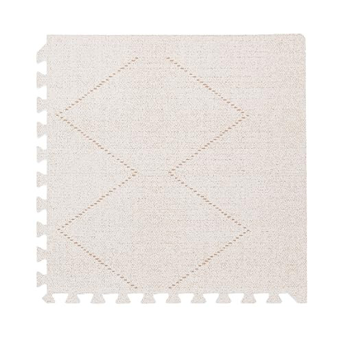 Toddlekind Playmat - Premium Foam Playmat, 4 x 6 feet, 6 Tile Extra Thick Foam Floor Puzzle Mat for Babies/Toddlers Stylish, Non-Toxic, Odorless. Perfect for Tummy Time & Play. 0m+ (Off White) | Amazon (US)