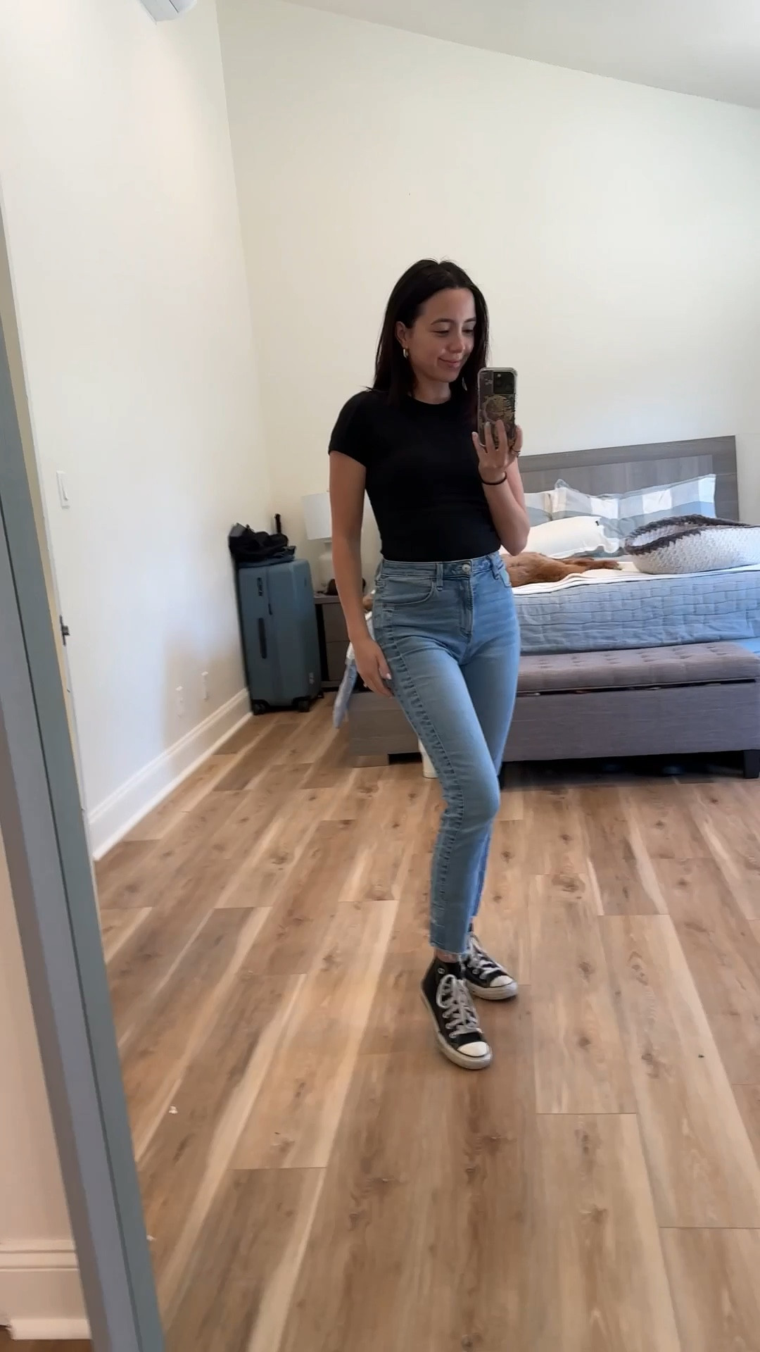 Wearing a bodysuit T-shirt, skinnies, and my trusty high tops! Easy, comfy, and always a yes! 🖤

#LTKSeasonal #LTKStyleTip #LTKWatchNow