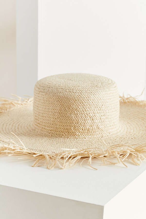 Playa Fringed Brim Floppy Hat | Urban Outfitters US