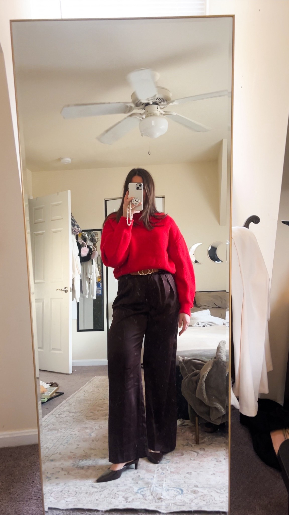 Holiday work inspo! Shoes are Cider but they’re sold out! 

satin pants, red sweater, holiday look, holiday party, red outfit, style inspo

#LTKHoliday #LTKootd #LTKWorkwear