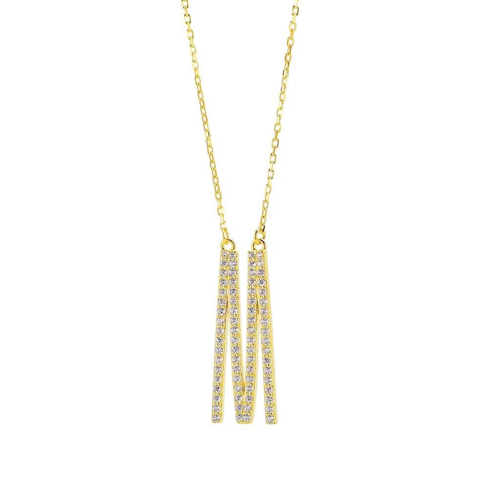 Tall Crystal Initial Necklaces | The Sis Kiss