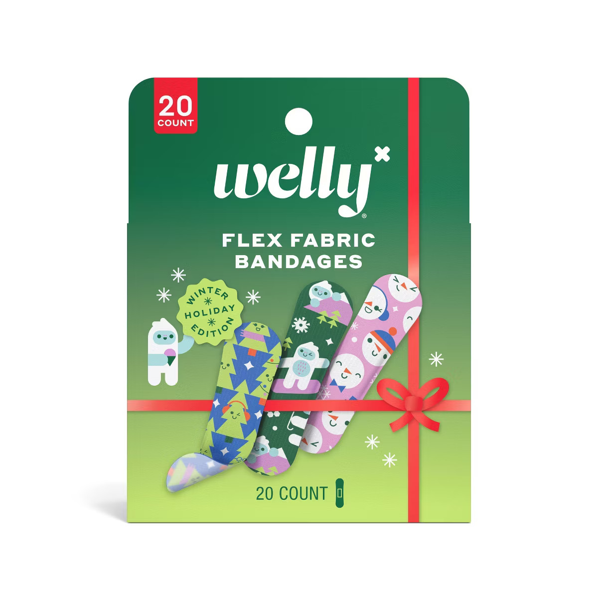 Welly 20pk Holiday Stocking Stuffer Adhesive Bandages | Target