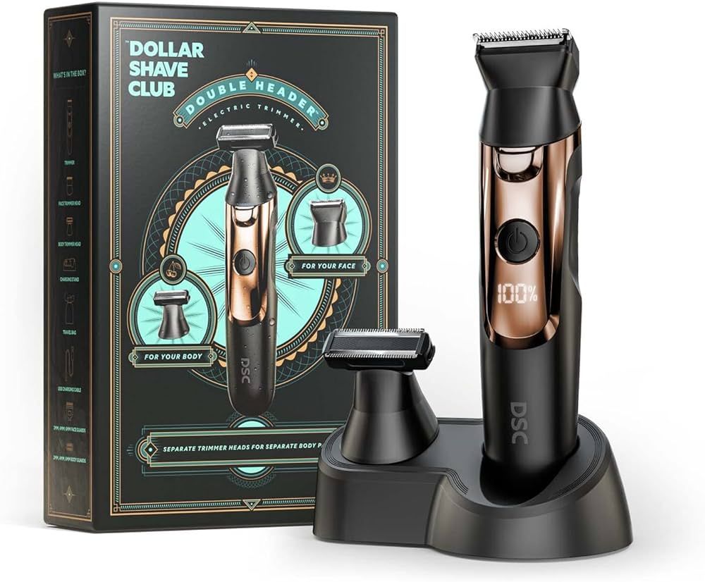 Dollar Shave Club | Double Header Trimmer | Electric Razor with a Beard Head & Separate Body Groo... | Amazon (US)