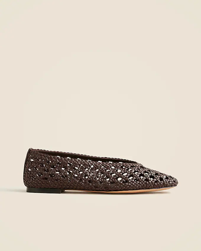 Quinn handwoven ballet flats in leather | J. Crew US