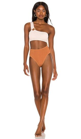 Shell One Piece in Espresso & Natural | Revolve Clothing (Global)