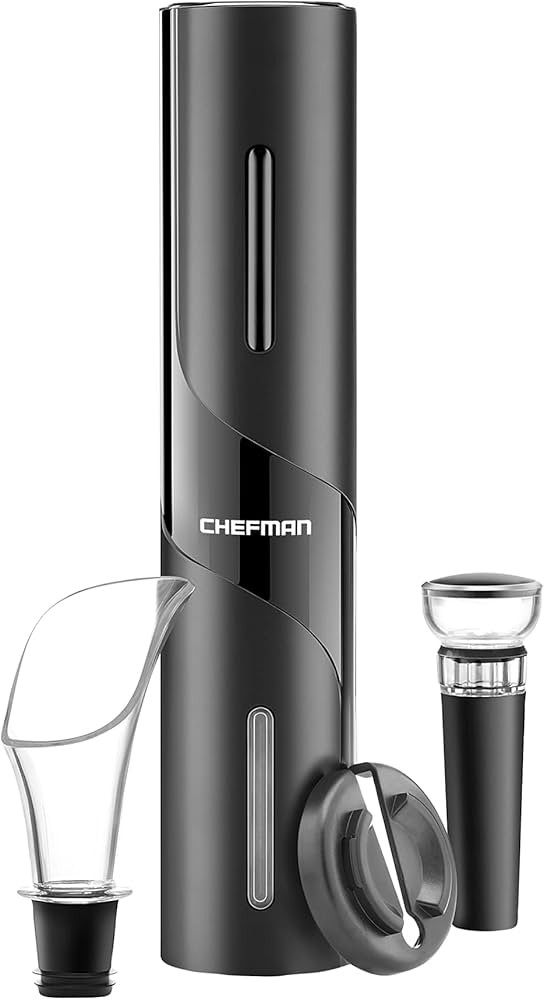 Chefman Electric Wine Opener Makes Opening Bottles Fast, Foolproof, And Fun! Black, Battery-Opera... | Amazon (US)