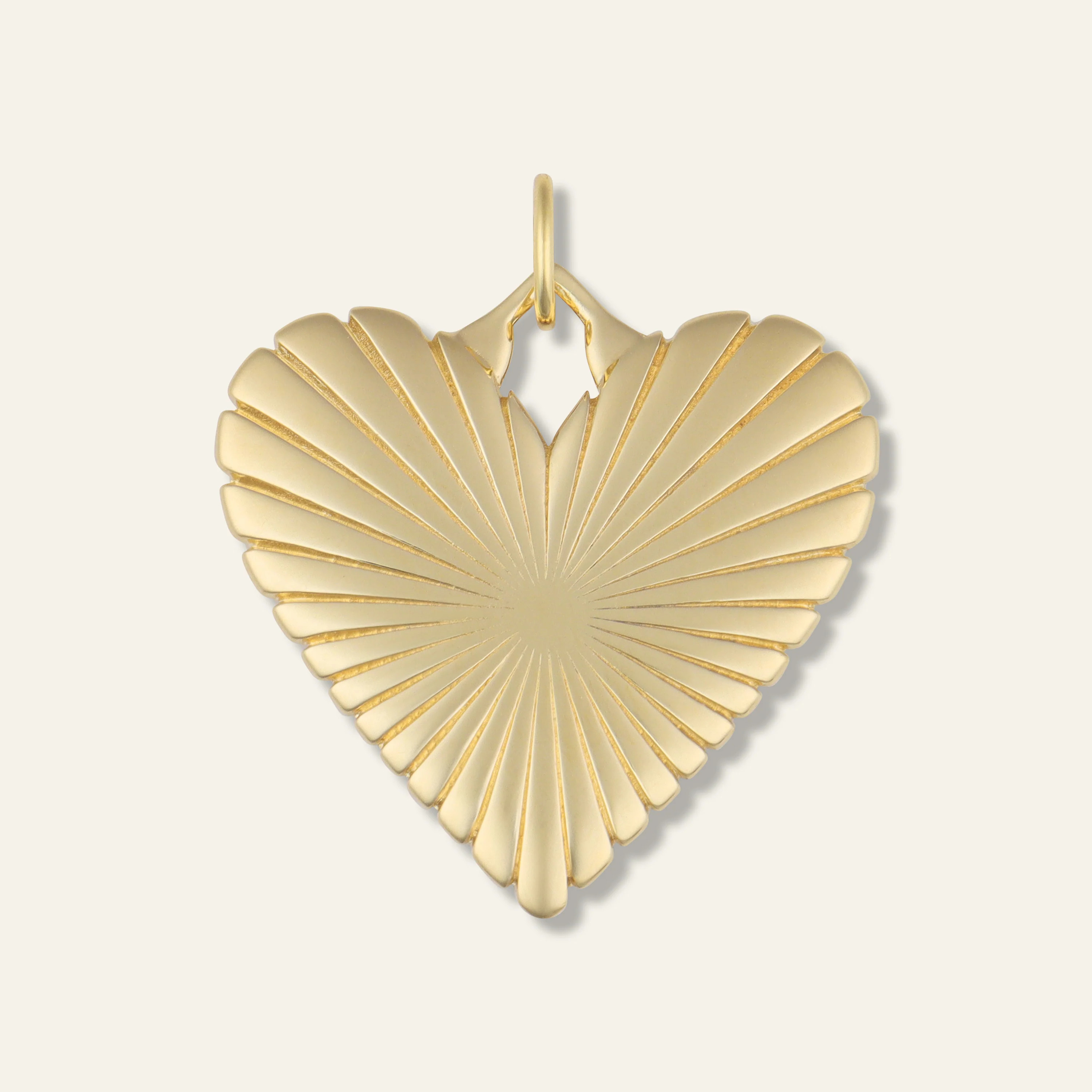 Ribbed Heart of Gold Charm | HART
