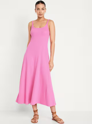 Fit &amp; Flare Rib-Knit Maxi Dress | Old Navy (US)