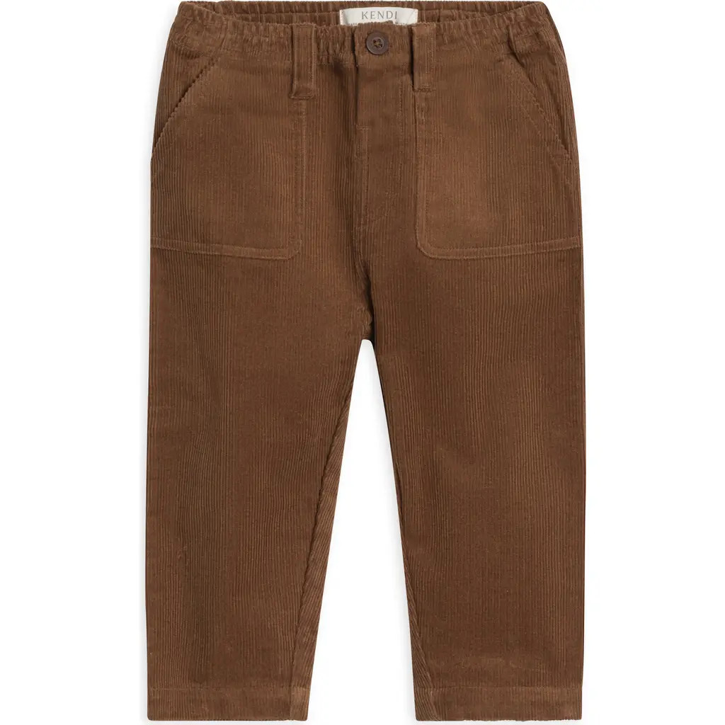 Kendi Kent Organic Corduroy Pant in Sepia at Nordstrom, Size 18-24M | Nordstrom
