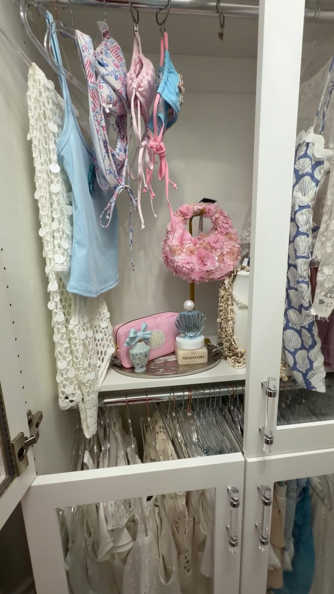 Welcome to my mermaid closet era 🧜‍♀️🐚

Swimsuits, soft colors, sparkly details, and all the beachy pieces that make me feel like summer lives here full-time.

Closet tour: mermaid edition.

#LTKgrwm #LTKdayinmylife #LTKootd