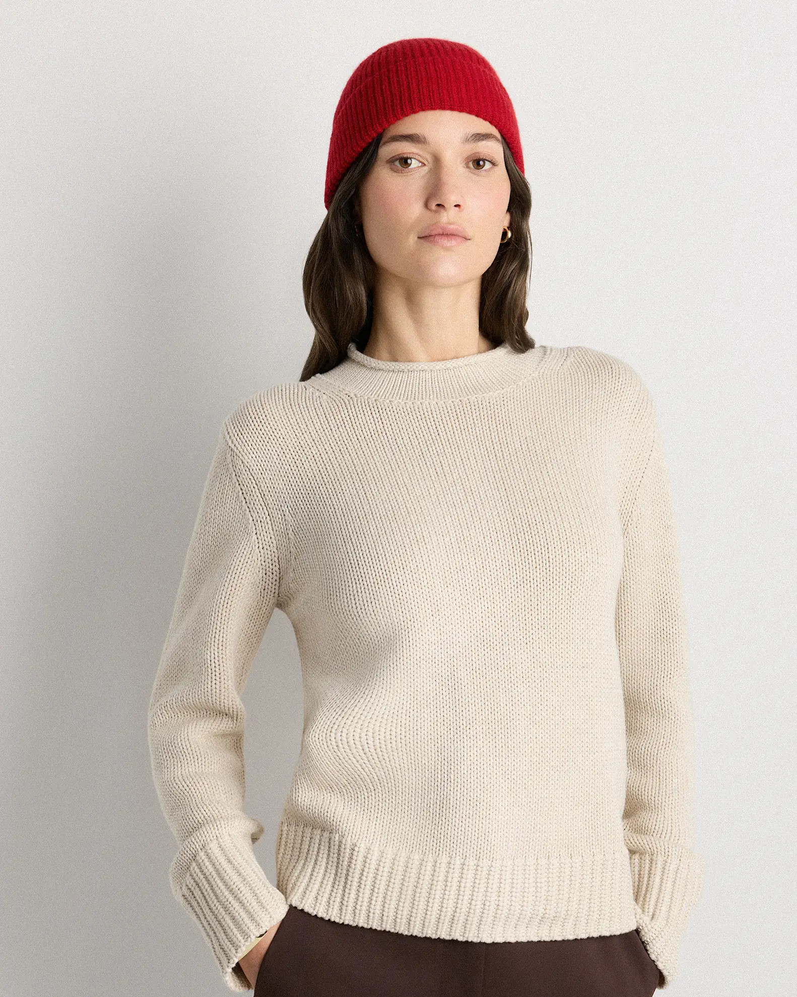 Mongolian Cashmere Ribbed Beanie | Quince