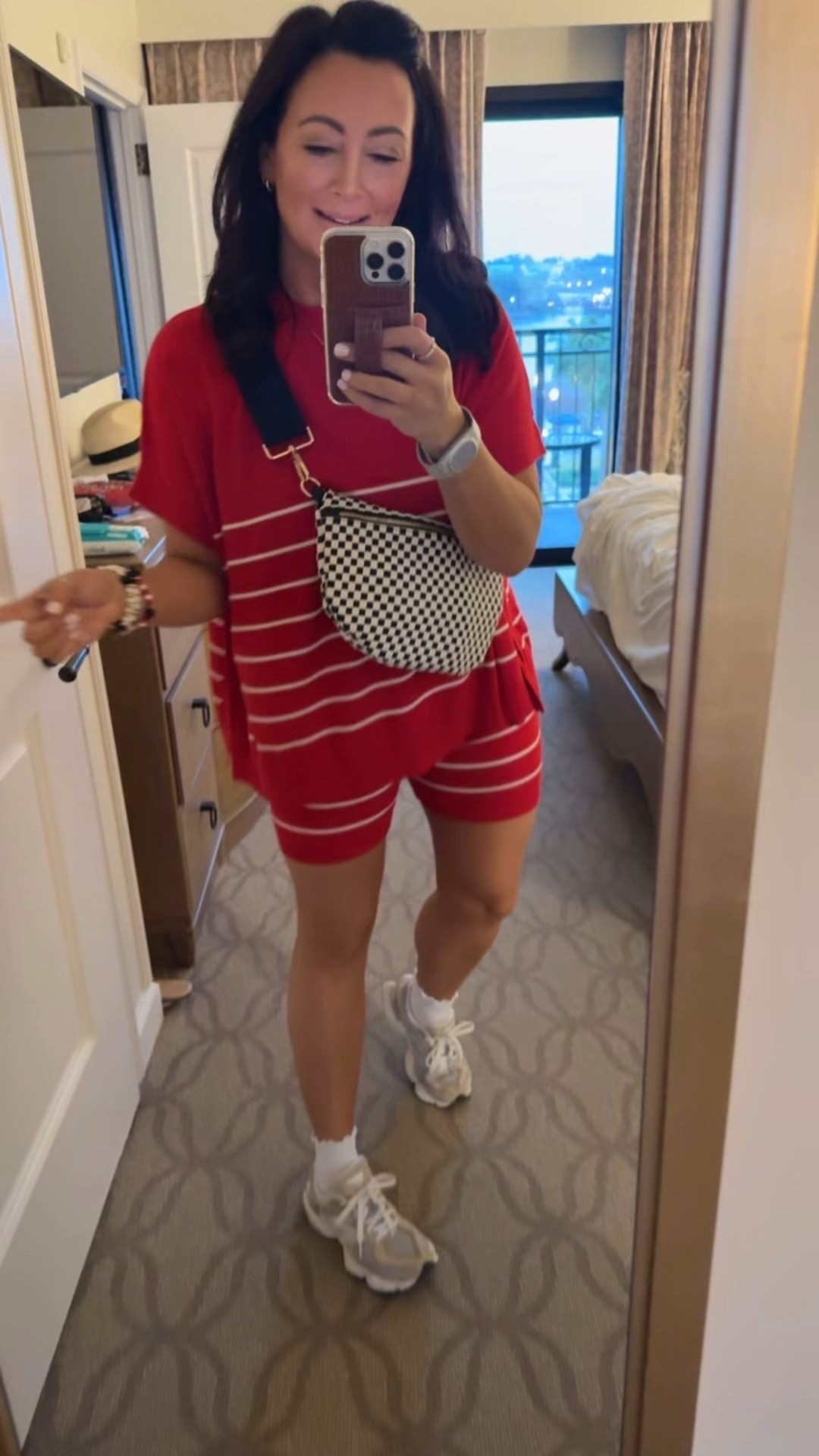 Sized up to a large in this set for a loose shorts fit - very comfy! 
- sneakers true to size 

#LTKTravel #LTKmomlife #LTKootd