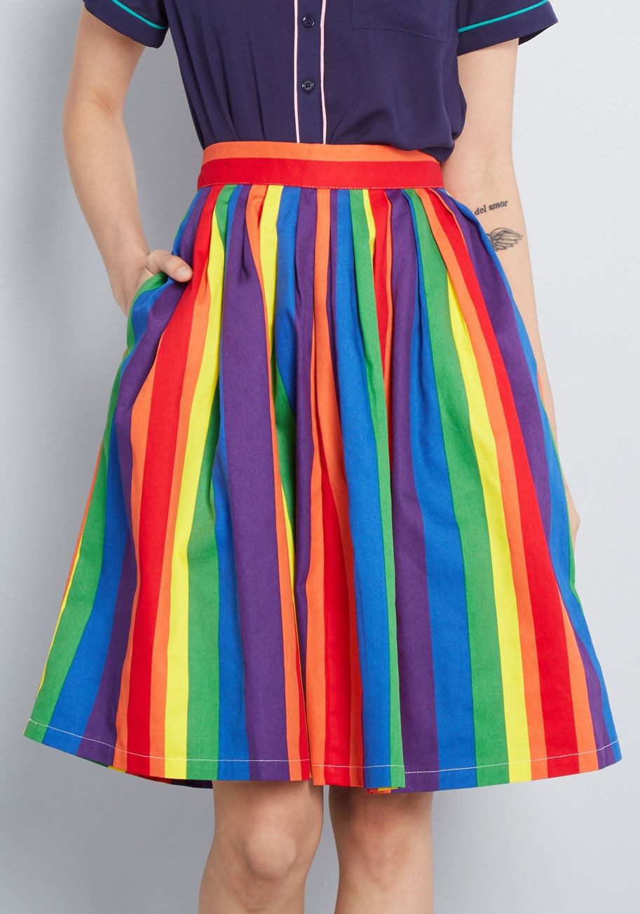 Aspiration Creation A-Line Skirt in Vibrant | Modcloth