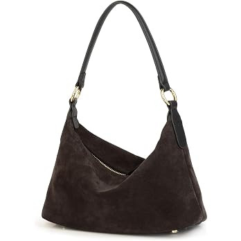 DONNAIN Slouchy Suede Crescent Hobo Bag for Women | Suede Trendy Shoulder Satchels Bag and Work T... | Amazon (US)