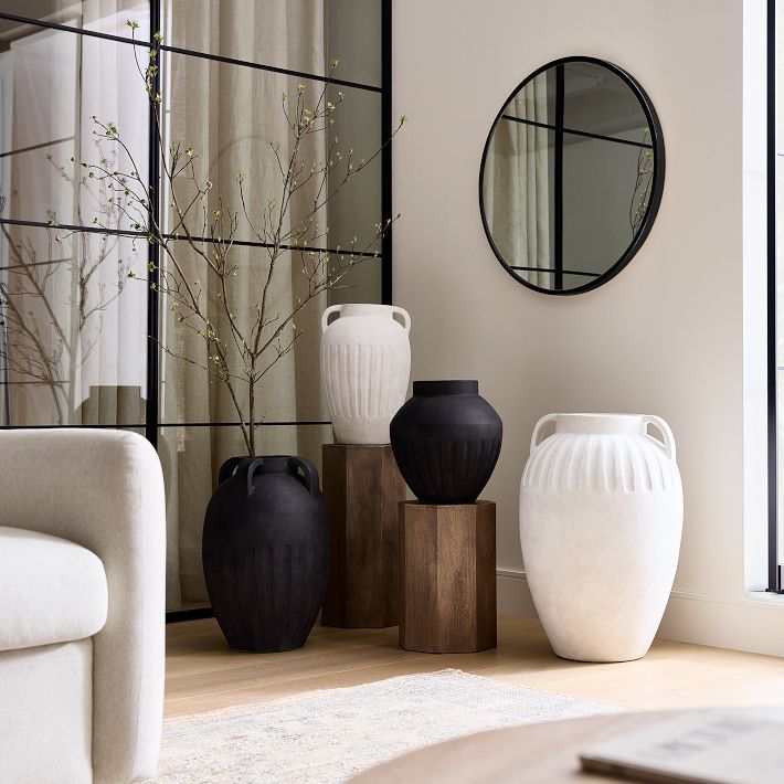 Grooved Ceramic Vases | West Elm (US)