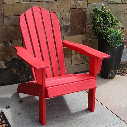 ResinTeak Adirondack Chair, Outdoor Patio Furniture for Fire Pit, Yard, and Deck, Poly Lumber Fin... | Amazon (US)