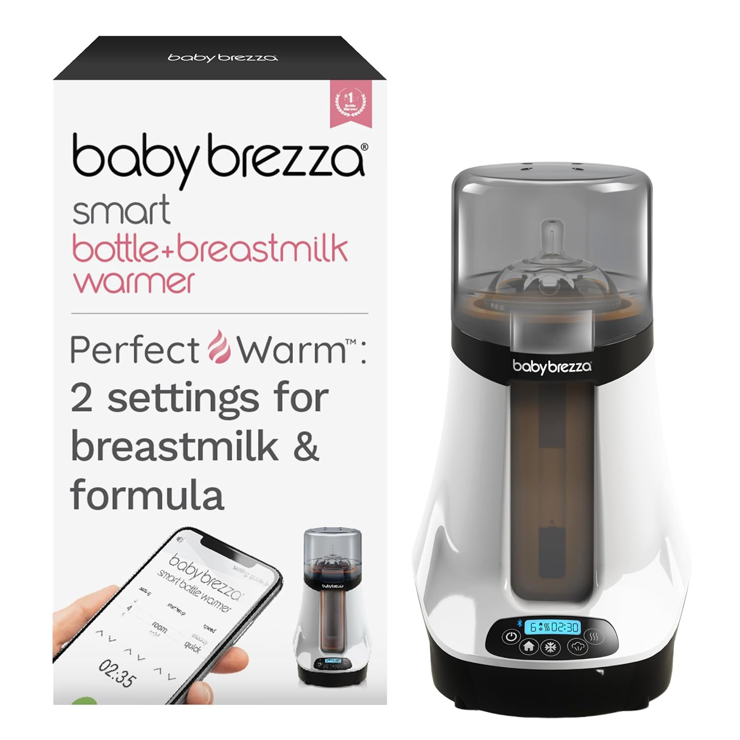 Baby Brezza Smart Baby Bottle Warmer, Breastmilk Warmer + Defroster – Free App - Different Temp... | Amazon (US)
