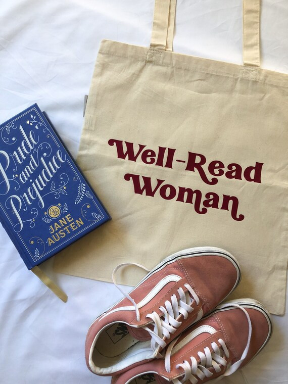 Well-Read Woman Tote bag | Book lover gift, bookish gift, bookish tote, feminist tote bag, book t... | Etsy (US)