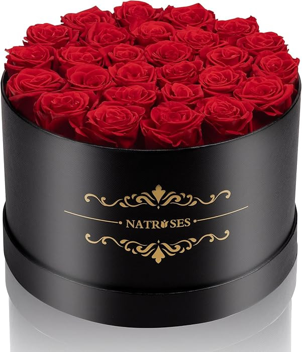 NATROSES Gifts for Her 27 Piece Forever Preserved Roses in a Box, Preserved Flowers for Delivery ... | Amazon (US)