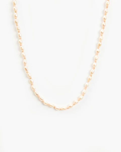 Freshwater Rice Pearl Necklace | Clare V.