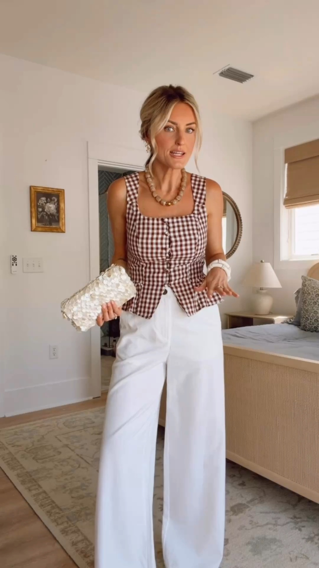 This top is part of a matching set but it looks so cute paired with these white jeans 😍 wearing XS/4.

Loverly Grey, Target find, Target fashion, gingham top, white denim outfit, white jeans outfit, spring fashion, spring outfit ideas 

#LTKSeasonal #LTKootd