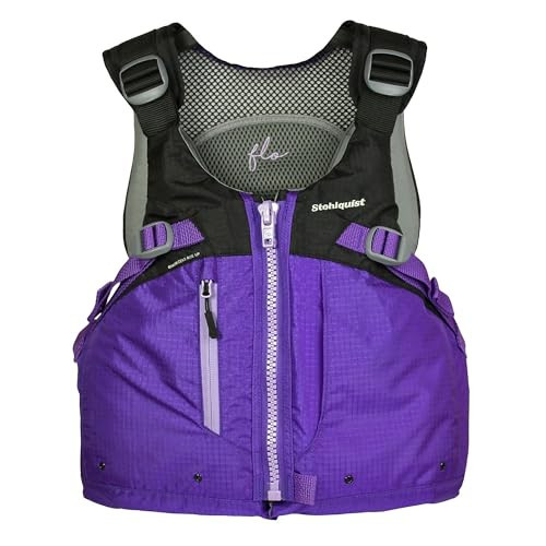 Stohlquist FLO Women's Life Jacket PFD - 8-Points of Adjustment, Ripstop Outer Shell, High Back Flotation, Sit-On-Top Kayak Comfortability - Built for Women Life Vest | Medium/Large, Purple | Amazon (US)