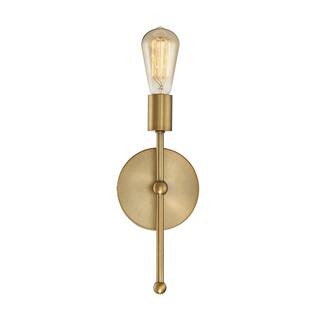 Savoy House 1-Light Natural Brass Wall Sconce M90005-322 - The Home Depot | The Home Depot