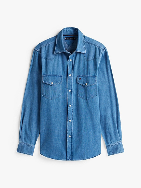 Regular Fit Lightweight Western Denim Shirt | Tommy Hilfiger UK