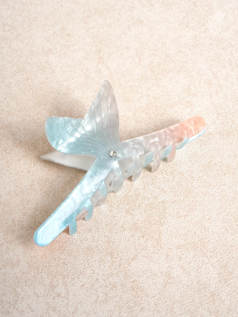 Light Blue Plastic Gradient Hair Clip & Reviews - Light Blue - Sustainable Hair Accessories | BER... | BERLOOK
