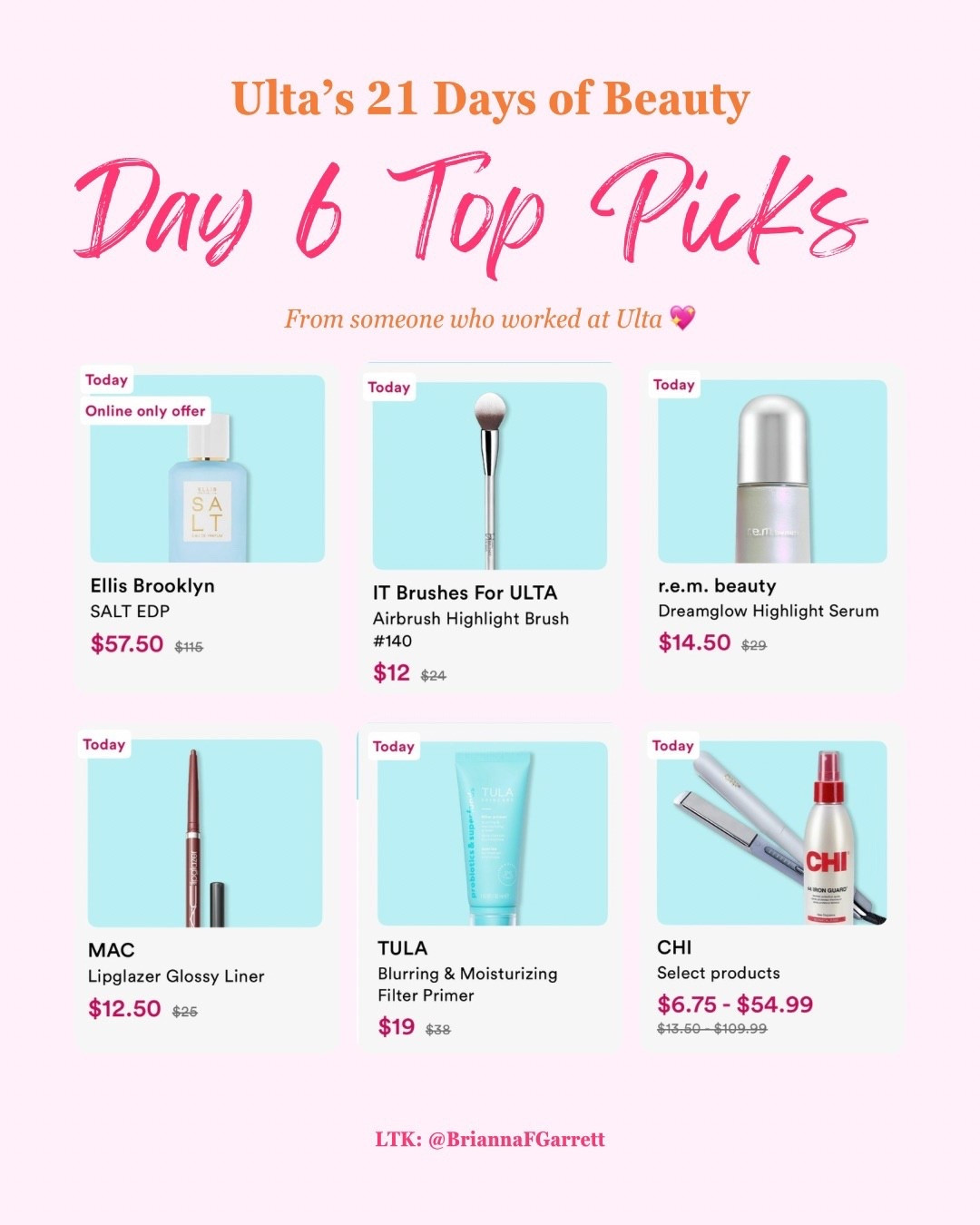 Ulta’s 21 Days of Beauty Day 6 deals 👀

There are some really good beauty steals in today’s lineup. Sharing the standout deals from today’s sale as someone who used to work at Ulta. 🩷🧡

If you’re shopping the sale, everything from today is linked here for easy browsing. 🛍️💕

#LTKSpringSale #LTKBeauty #LTKSaleAlert
