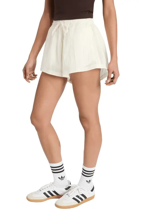adidas Originals The Santiago Woven Shorts in Off White at Nordstrom, Size Large | Nordstrom