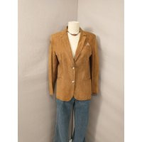 60's Suede Blazer Leather Jacket Light Brown Vintage Sixties Great Quality Natural Wear Women's Casual Workwear | Etsy (US)