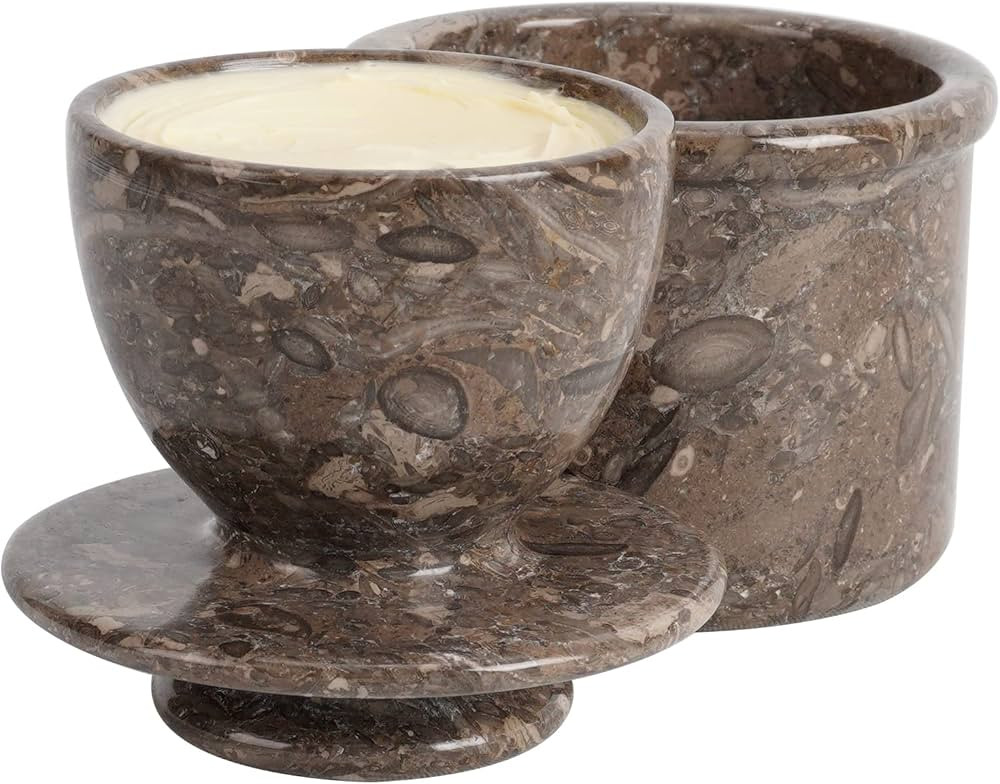 Radicaln Marble Butter Keeper 4" Inches Gray Oceanic Handmade Butter Storage Crock Keeper For Kit... | Amazon (US)