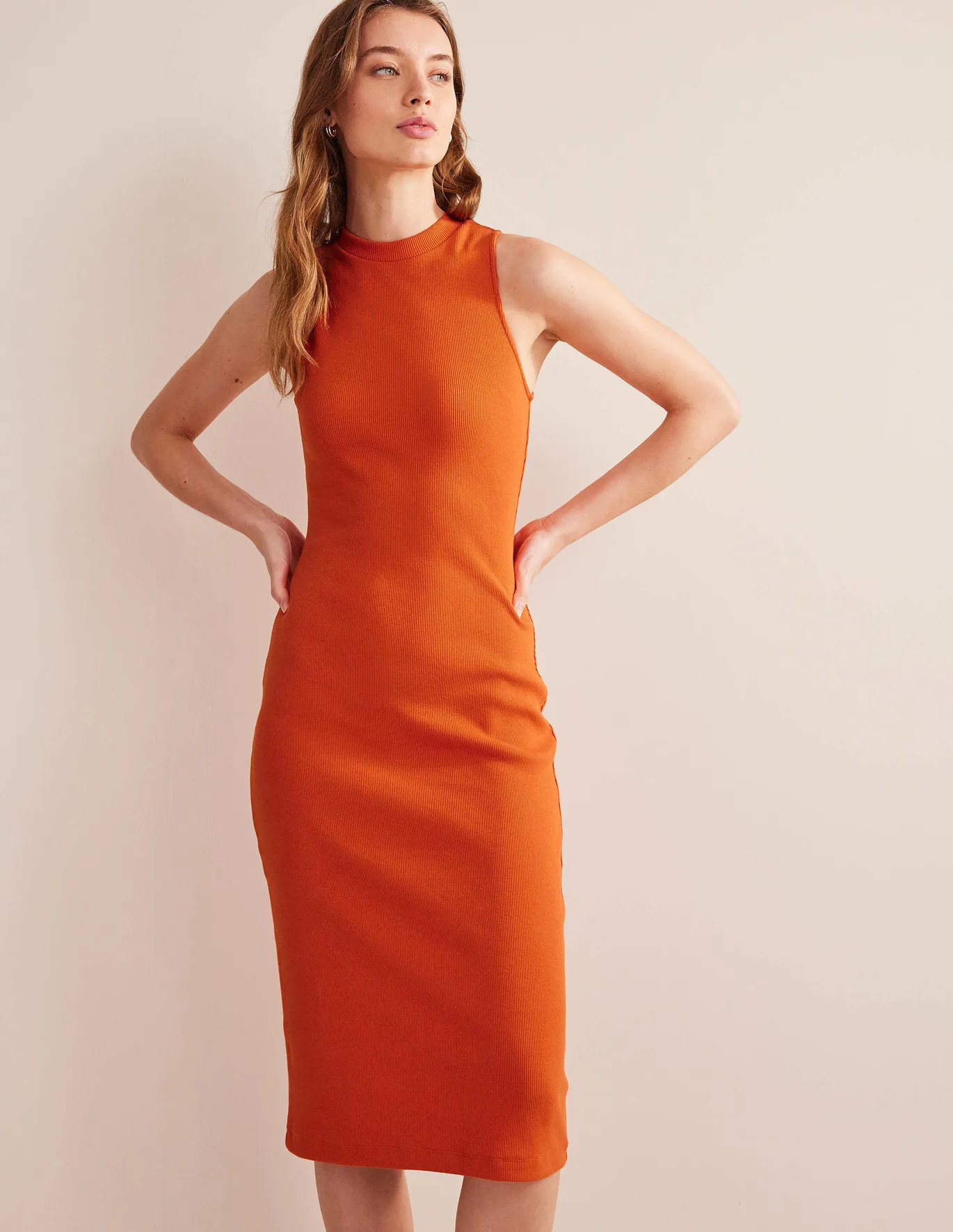 Racer Rib Midi Dress | Boden (US)