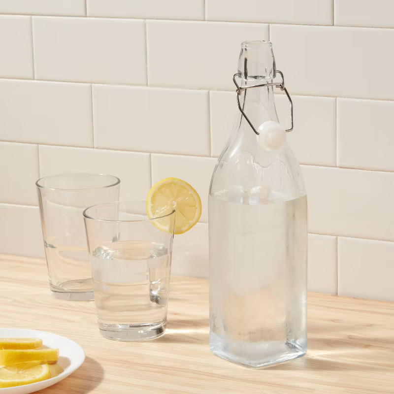 32oz Glass Swing Drinking Bottle Clear - Made By Design™ | Target