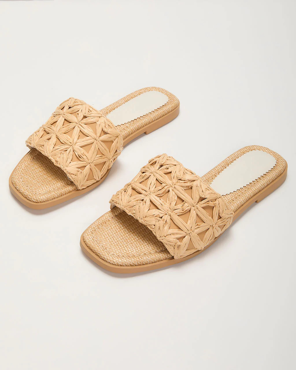 Selenah Woven Raffia Flat Sandals | VICI