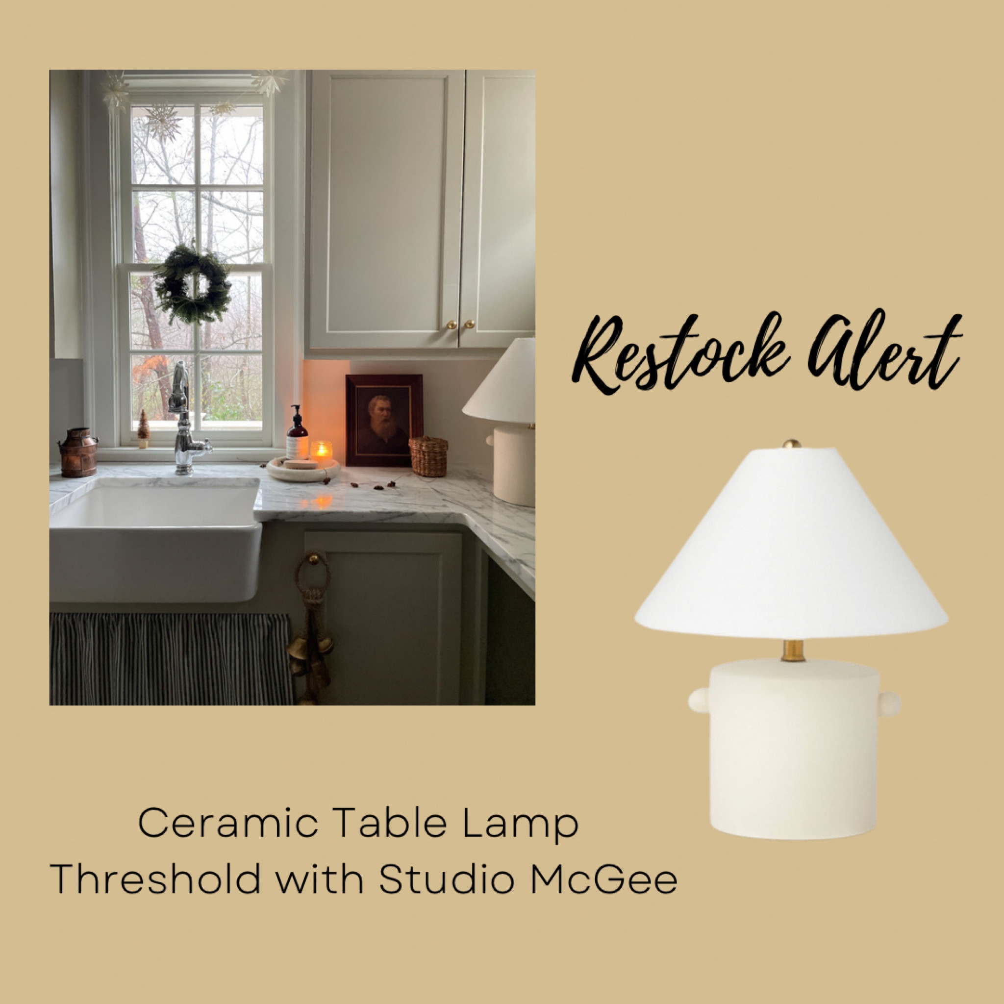Ceramic lamp with knob, Threshold with Studio McGee

#LTKunder50 #LTKunder100 #LTKhome