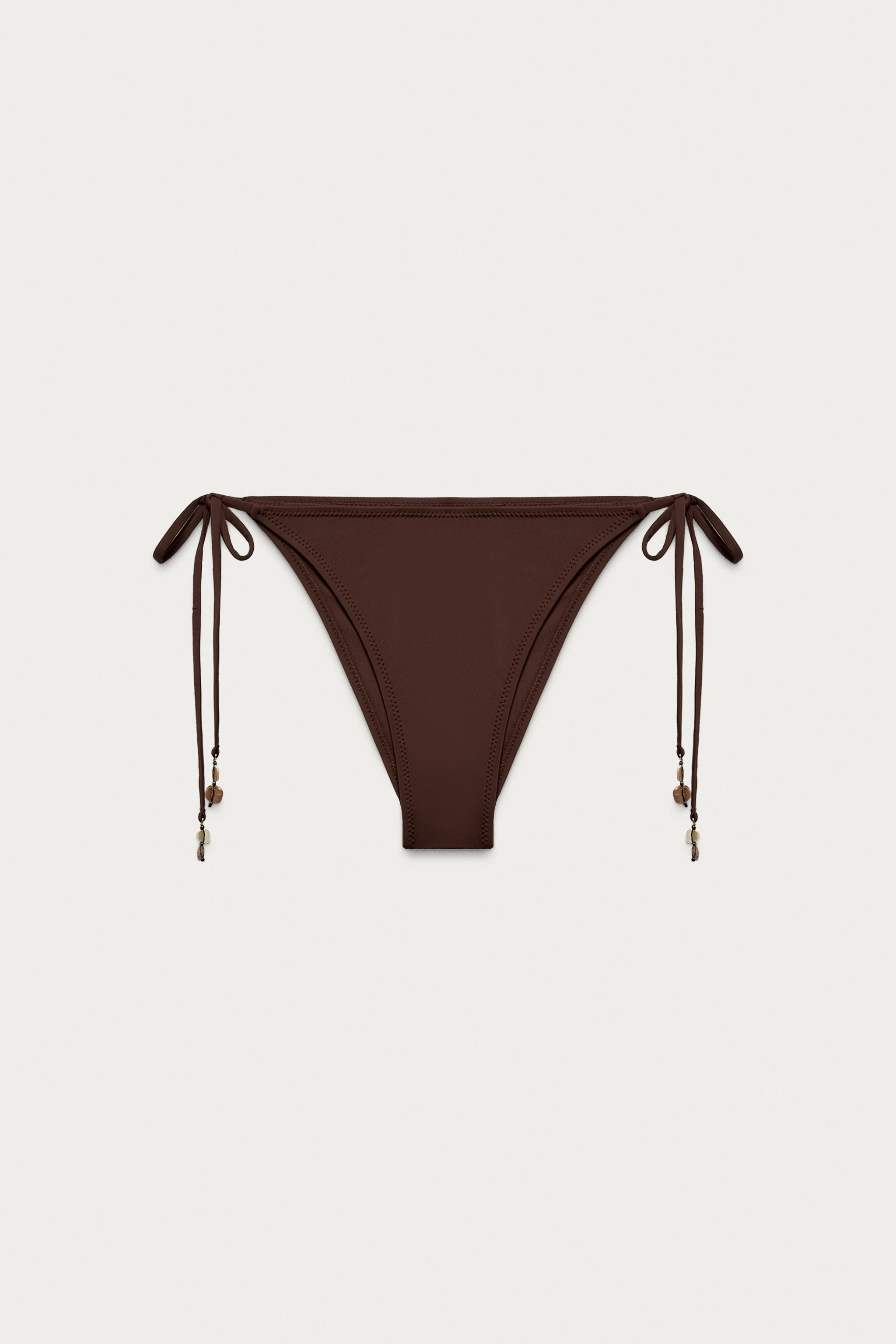 SCALLOPED TIE BIKINI BOTTOMS MARISA BERENSON X ZARA | Zara US