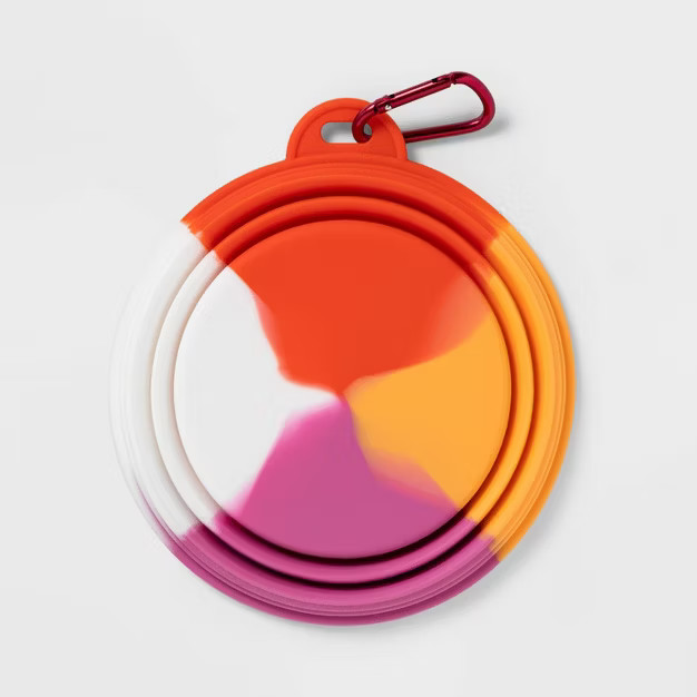 Lesbian Flag Color Silicone Dog Bowl - 3 cup - Boots & Barkley™ | Target