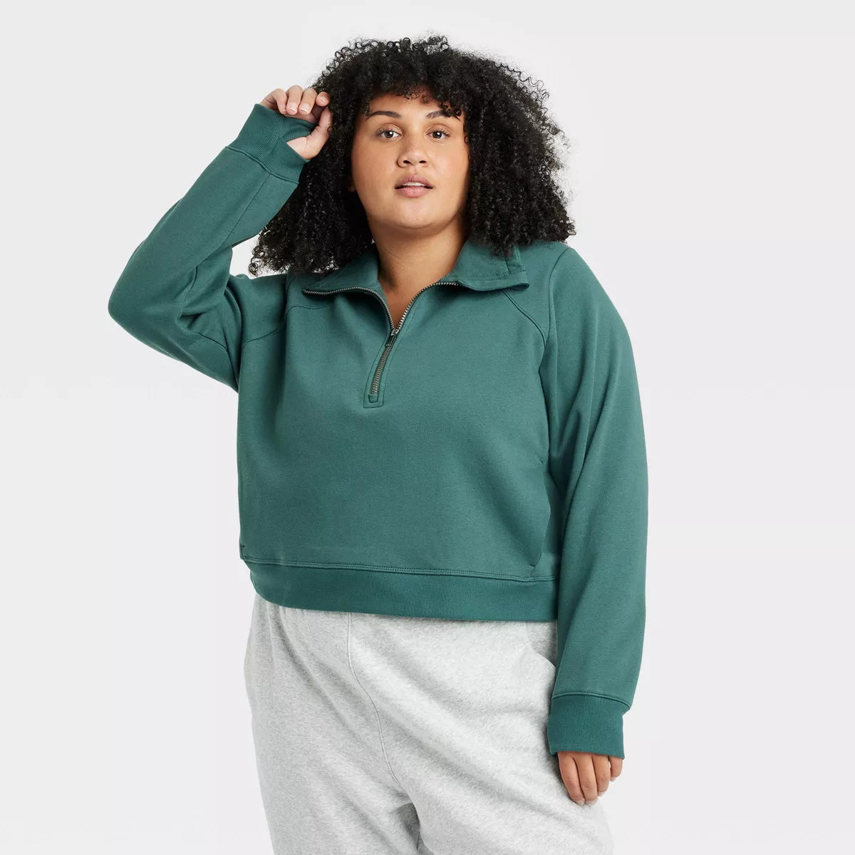 Women's Fleece Half Zip Pullover Sweatshirt - All In Motion™ | Target