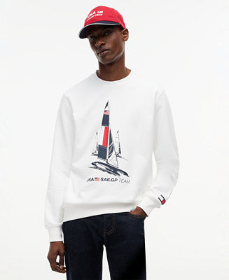 Tommy Hilfigerx U.S. SailGP Men's Graphic Crewneck | Macy's
