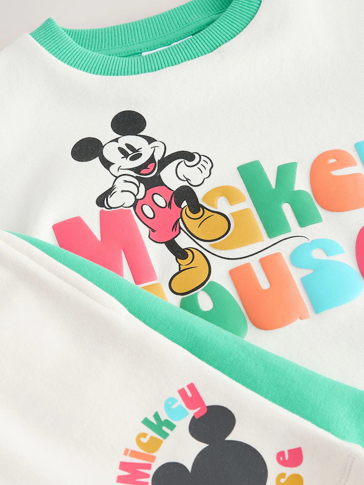 Colour Block Mickey Short Sleeve Crew and Shorts Set (3mths-8yrs) | Next US