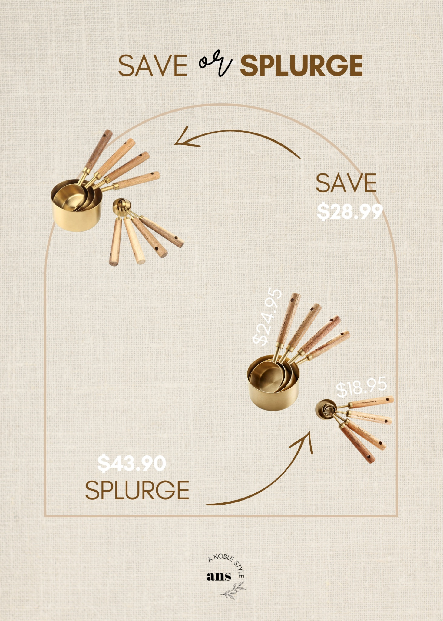 Save or splurge : wood and gold measuring cups and measuring spoons 



Look for less, daily dupe, kitchen accessories, Amazon find, crate and barrel

#LTKhome #LTKFind #LTKunder50