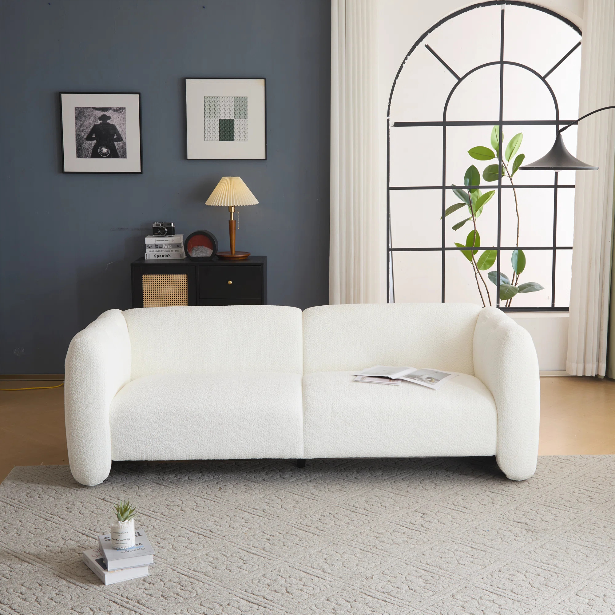 Keanu Boucle Upholstered 3-Seater Sofa | Wayfair North America